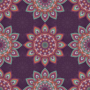 etnik çiçek seamless modeli