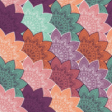 etnik çiçek seamless modeli