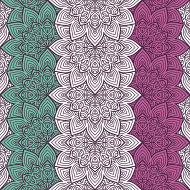 etnik çiçek seamless modeli