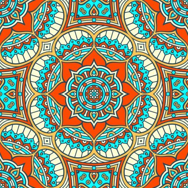 etnik çiçek seamless modeli