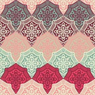 etnik çiçek seamless modeli