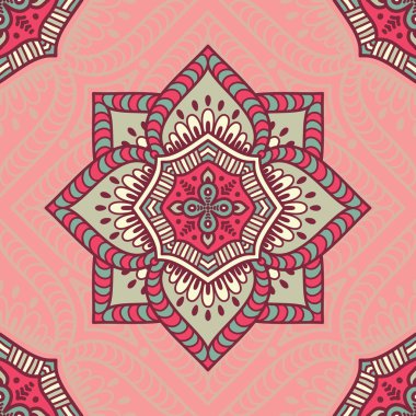 etnik çiçek seamless modeli