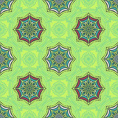 etnik çiçek seamless modeli