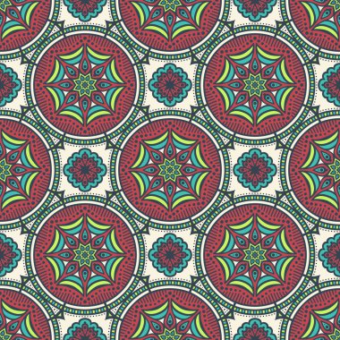 etnik çiçek seamless modeli