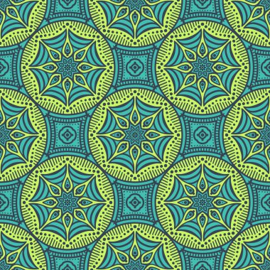 etnik çiçek seamless modeli