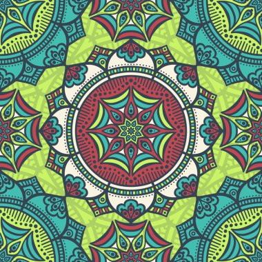 etnik çiçek seamless modeli