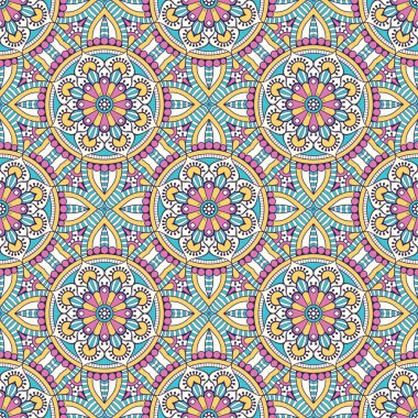 etnik çiçek seamless modeli