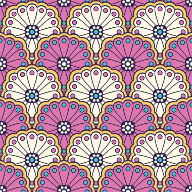 etnik çiçek seamless modeli