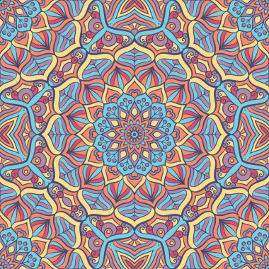 etnik çiçek seamless modeli