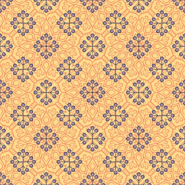 etnik çiçek seamless modeli