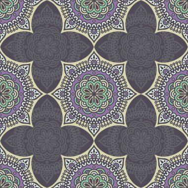etnik çiçek seamless modeli