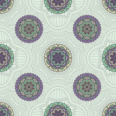 etnik çiçek seamless modeli