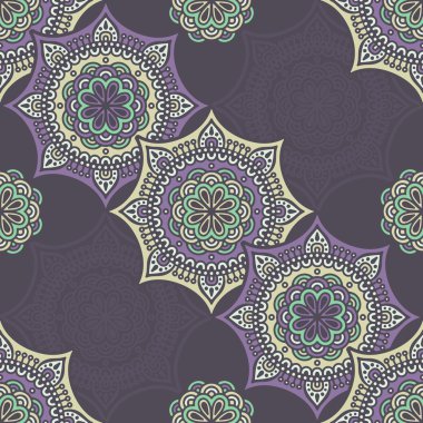 etnik çiçek seamless modeli