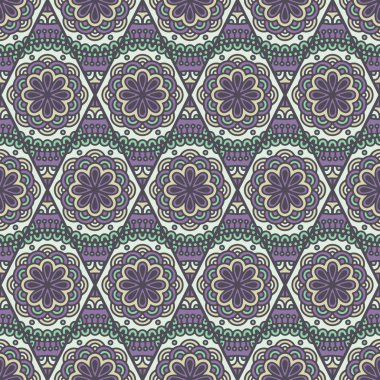 etnik çiçek seamless modeli