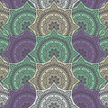 etnik çiçek seamless modeli