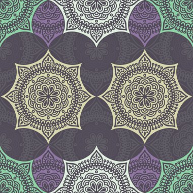 etnik çiçek seamless modeli