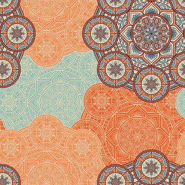 etnik çiçek seamless modeli