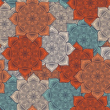 etnik çiçek seamless modeli