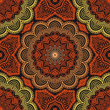 etnik çiçek seamless modeli