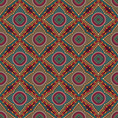 etnik çiçek seamless modeli