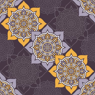 etnik çiçek seamless modeli