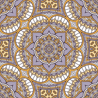 etnik çiçek seamless modeli