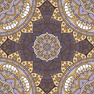 etnik çiçek seamless modeli