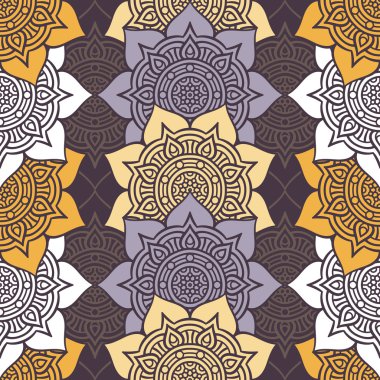 etnik çiçek seamless modeli