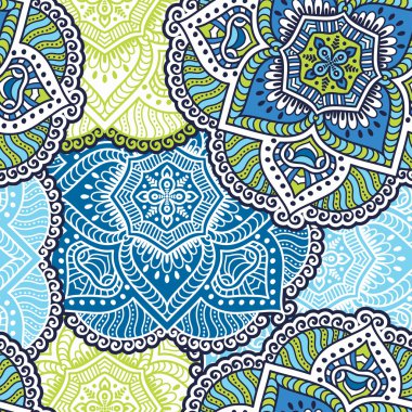 etnik çiçek seamless modeli