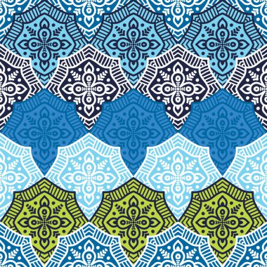 etnik çiçek seamless modeli