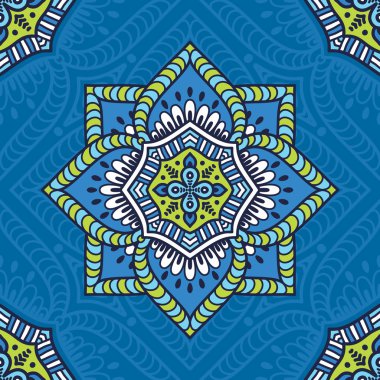 etnik çiçek seamless modeli