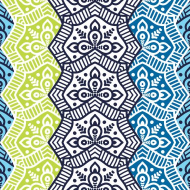 etnik çiçek seamless modeli