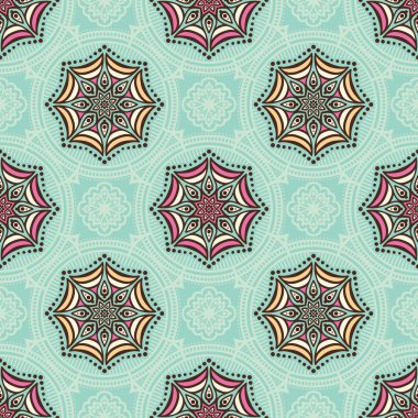 etnik çiçek seamless modeli