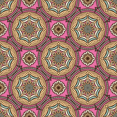 etnik çiçek seamless modeli