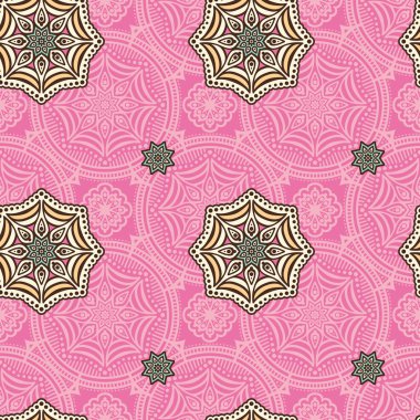 etnik çiçek seamless modeli