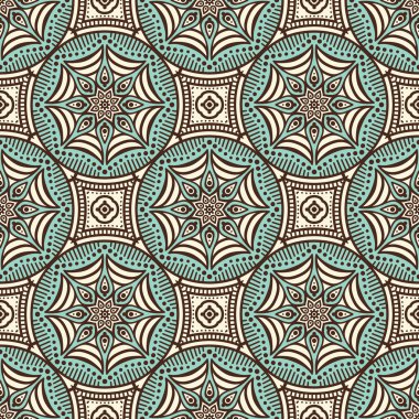 etnik çiçek seamless modeli