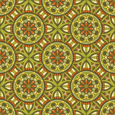 etnik çiçek seamless modeli