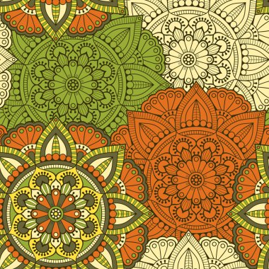 etnik çiçek seamless modeli