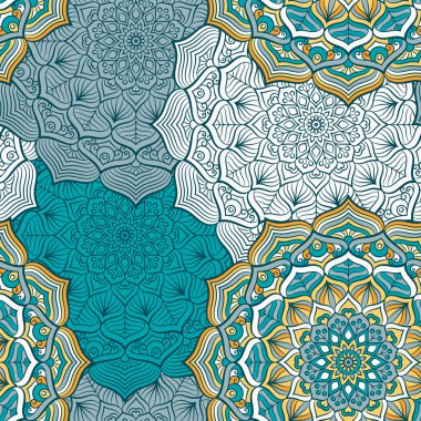 etnik çiçek seamless modeli