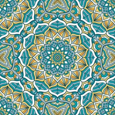 etnik çiçek seamless modeli