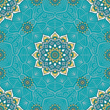 etnik çiçek seamless modeli