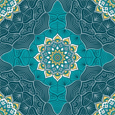 etnik çiçek seamless modeli