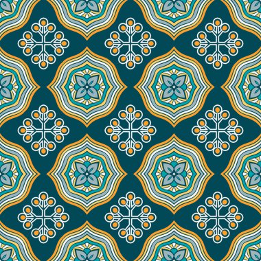 etnik çiçek seamless modeli