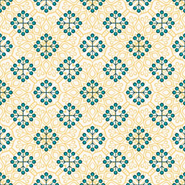 etnik çiçek seamless modeli