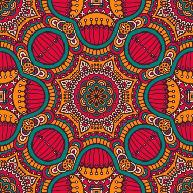 etnik çiçek seamless modeli