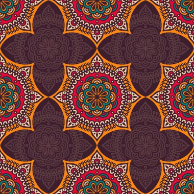 etnik çiçek seamless modeli