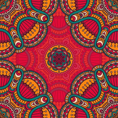 etnik çiçek seamless modeli