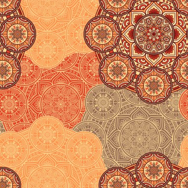 etnik çiçek seamless modeli