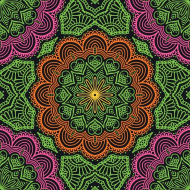 etnik çiçek seamless modeli