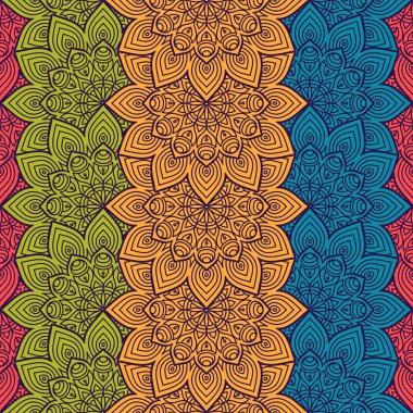 etnik çiçek seamless modeli